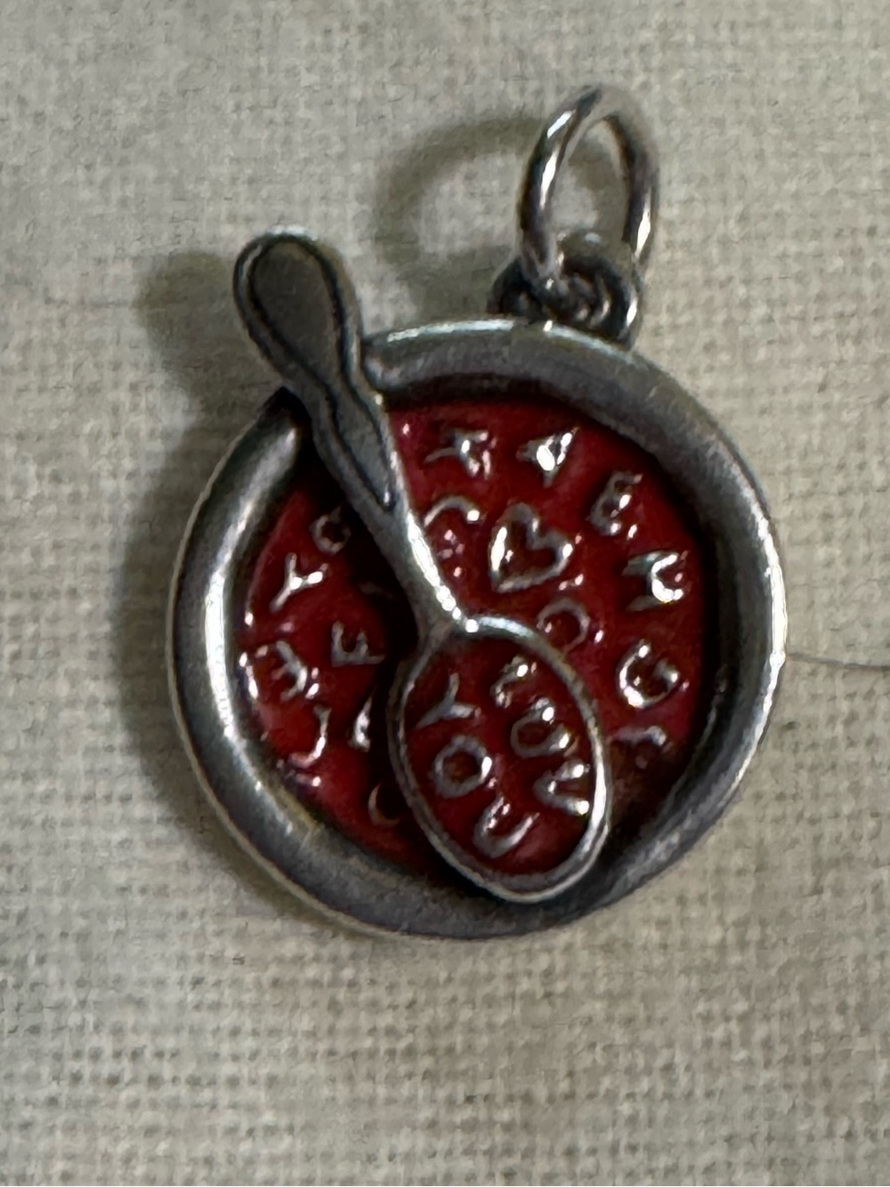 Retired James Avery Alphabet soup charm
